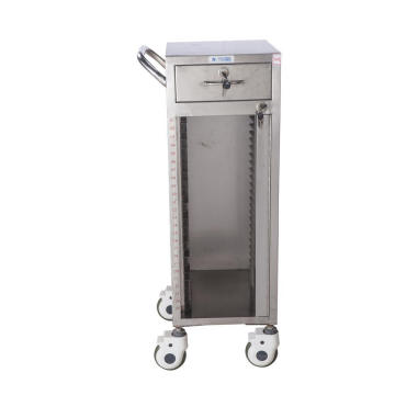 Medical Patient File Record Trolley History File Cart with 2 Rows